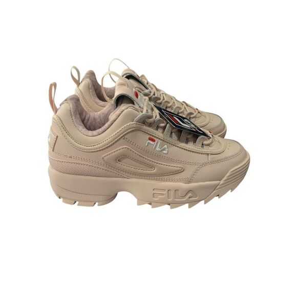 NWB FILA Women's Disruptor II Premium SNEAKERS Peach Blush/Brown/fila 6M US - Picture 2 of 7